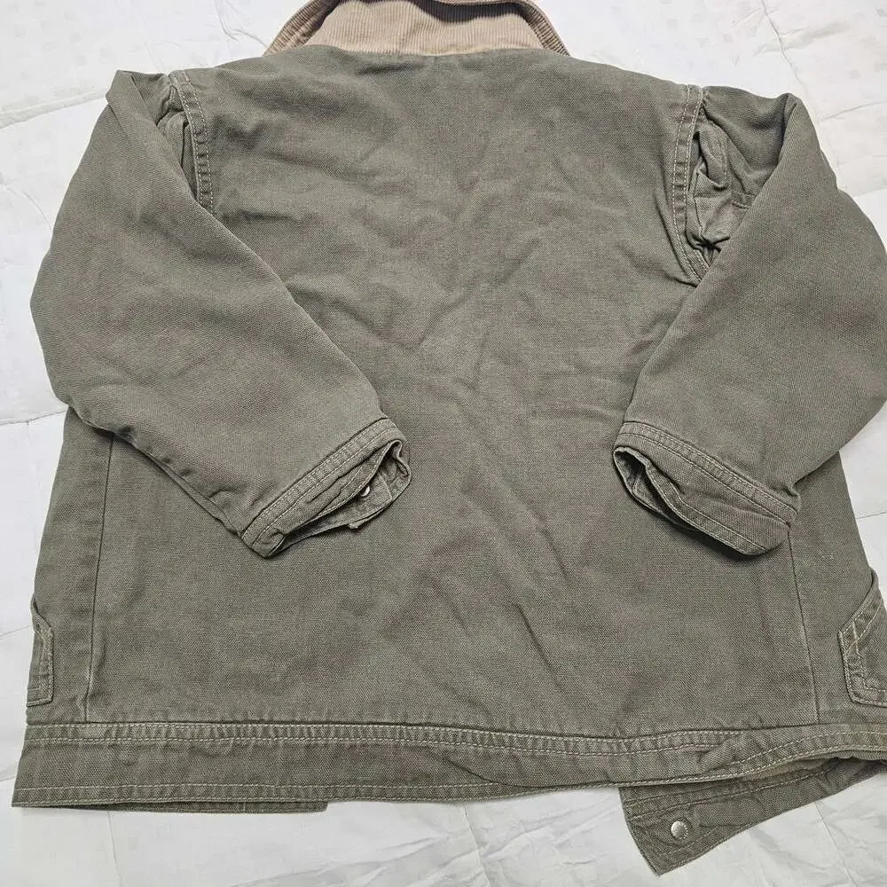 Gymboree 3T Olive Green Fleece Lined Jacket